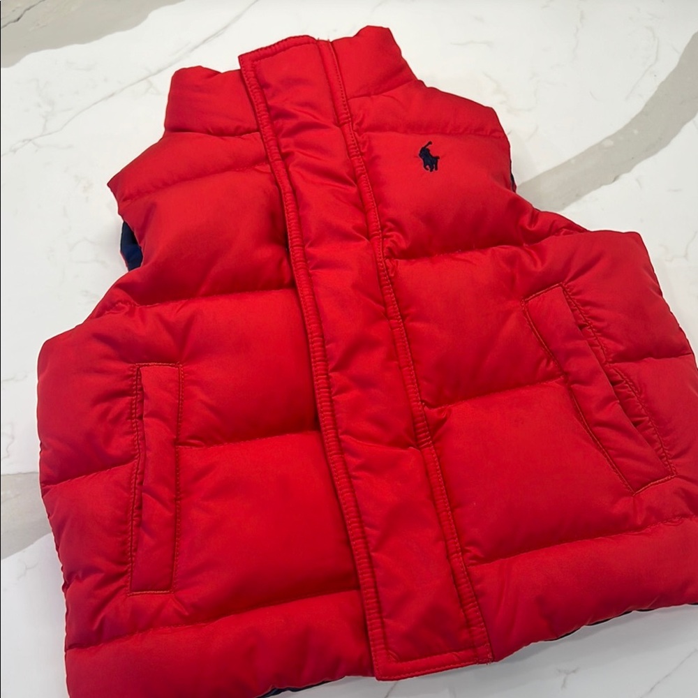Red Puffer Vest with Logo